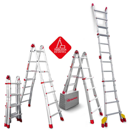 TELES | Escalera telescópica de aluminio multiusos súper profesional