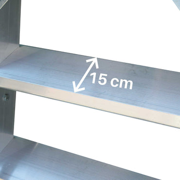 TSA-S | Escalera con plataforma y barandilla regulable