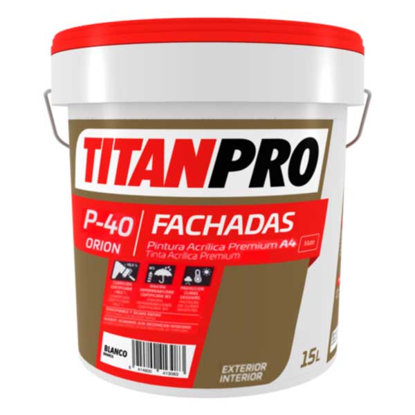 Peinture vinyle haut de gamme Titan Pro P40 satinée