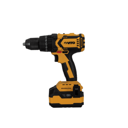 TALADRO ATORNILLADOR PERCUTOR BRUSHLESS S/CABLE 20V 2 BAT-4.0AH VITO