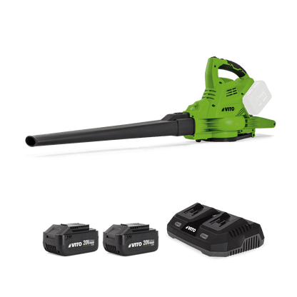 Aspirador Soplador 40 V, Cargador Doble y 2 Baterías 6 AH VITO VIBCAS402B6CD