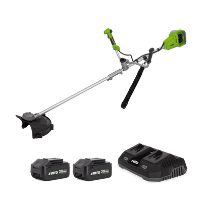 Desbrozadora 40V con Cargador Doble y 2 Baterías 5AH VITO VIBCRSBSFL402B5CD