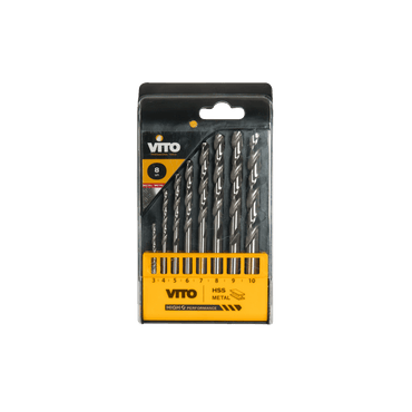 Jeu de 8 forets HSS cobalt (3, 4, 5, 6, 7, 8, 9, 10MM) VITO