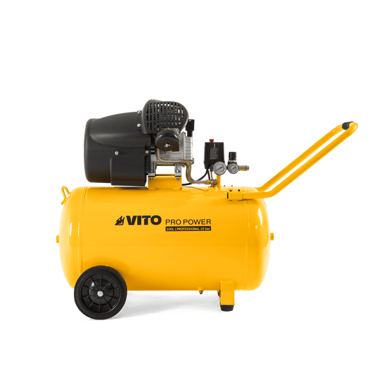 Compresor con Aceite de Doble Cilindro 100LT 10 Bar 3.0HP VITO VICODC100