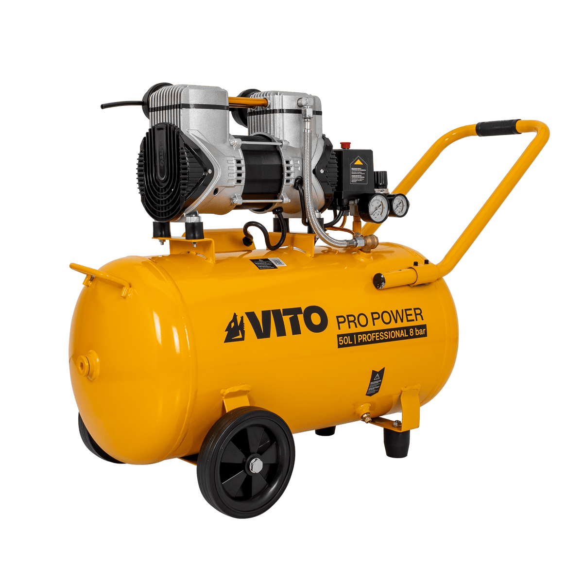 Compresor Silencioso sin Aceite 50L 8 Bar 2.0CV VITO VICSOS50A