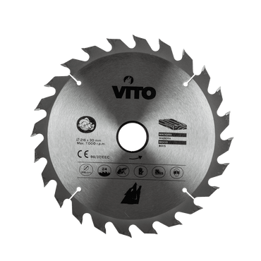 DISQUE À COUPE BOIS POUR SCIE CIRCULAIRE 210X30 VITO