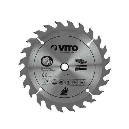 DISCO DE CORTE DE MADERA PARA SIERRA CIRCULAR 150x10MM VITO