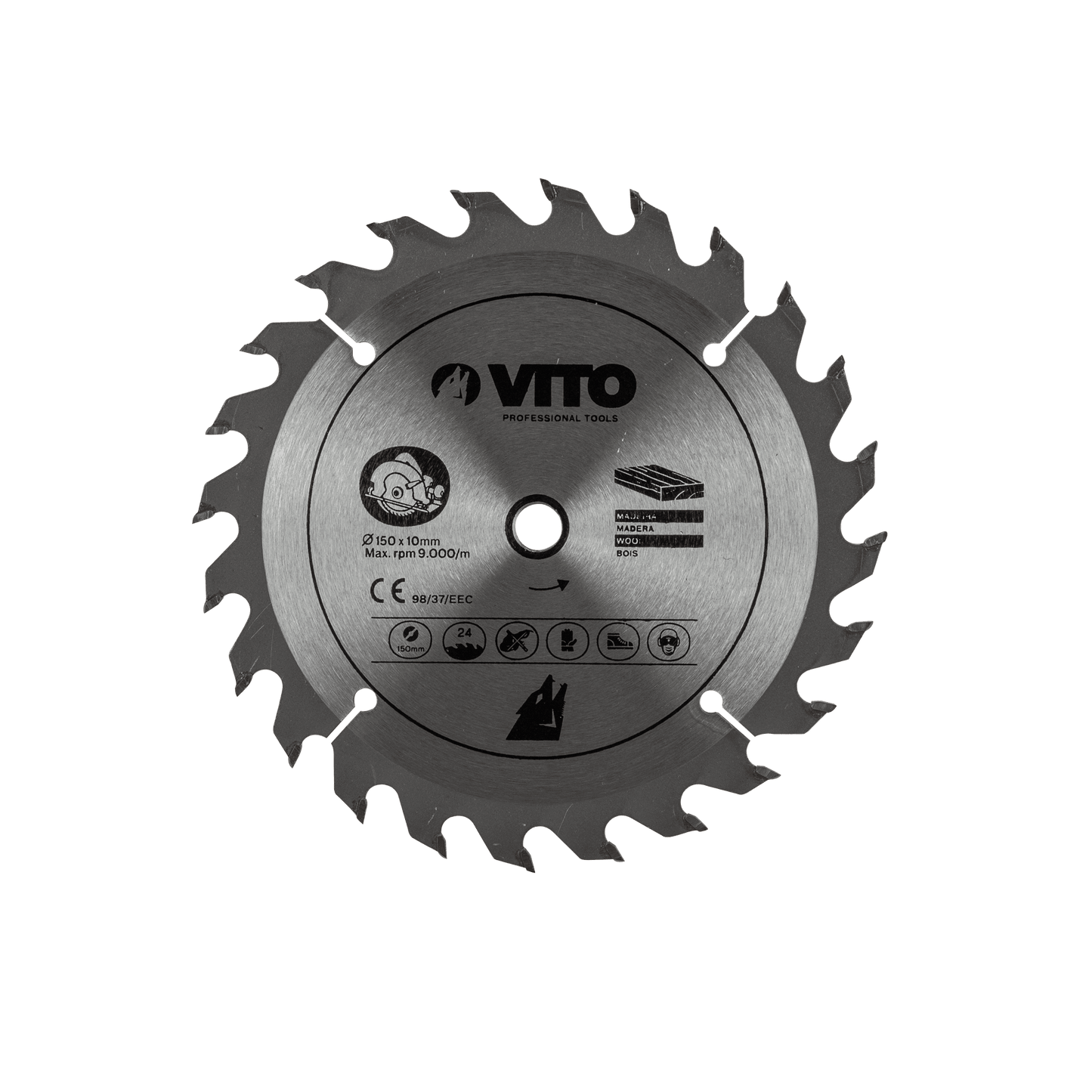 DISCO DE CORTE DE MADERA PARA SIERRA CIRCULAR 150x10MM VITO