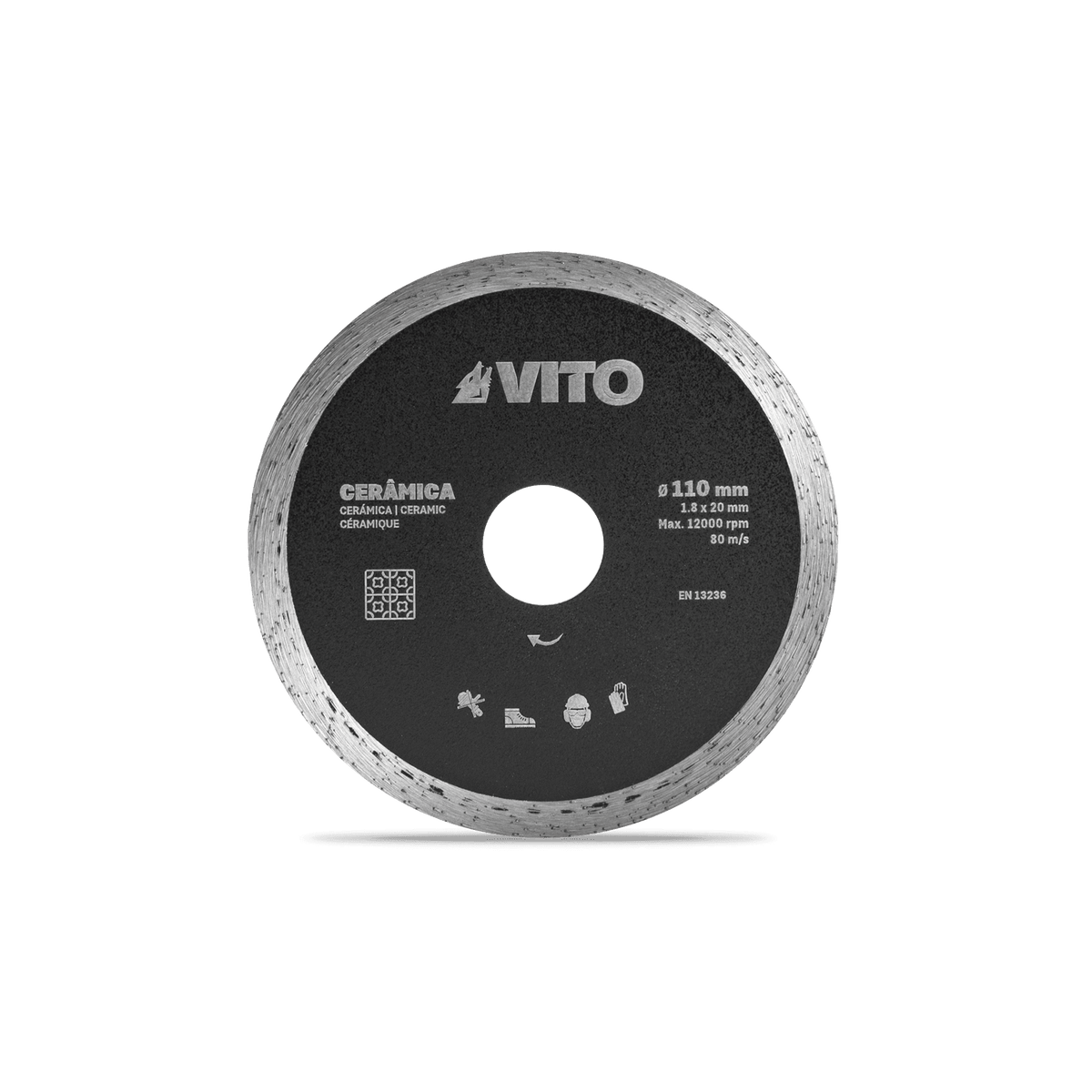 Disco de Diamante para Corte Húmedo de Cerámica 110MM VITO VIDCC110