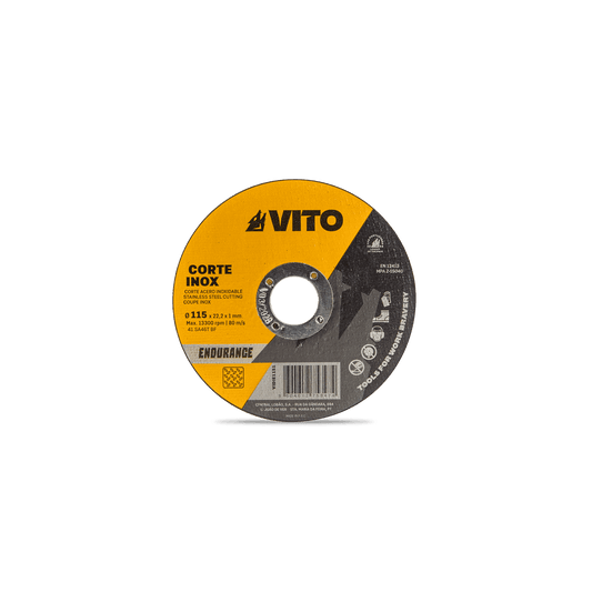 Disco de Corte Acero Inoxidable Endurance VITO