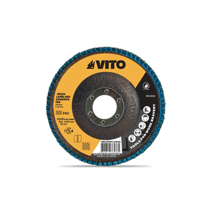 Disco de Láminas de Zirconio Industrial Premium Tag VITO