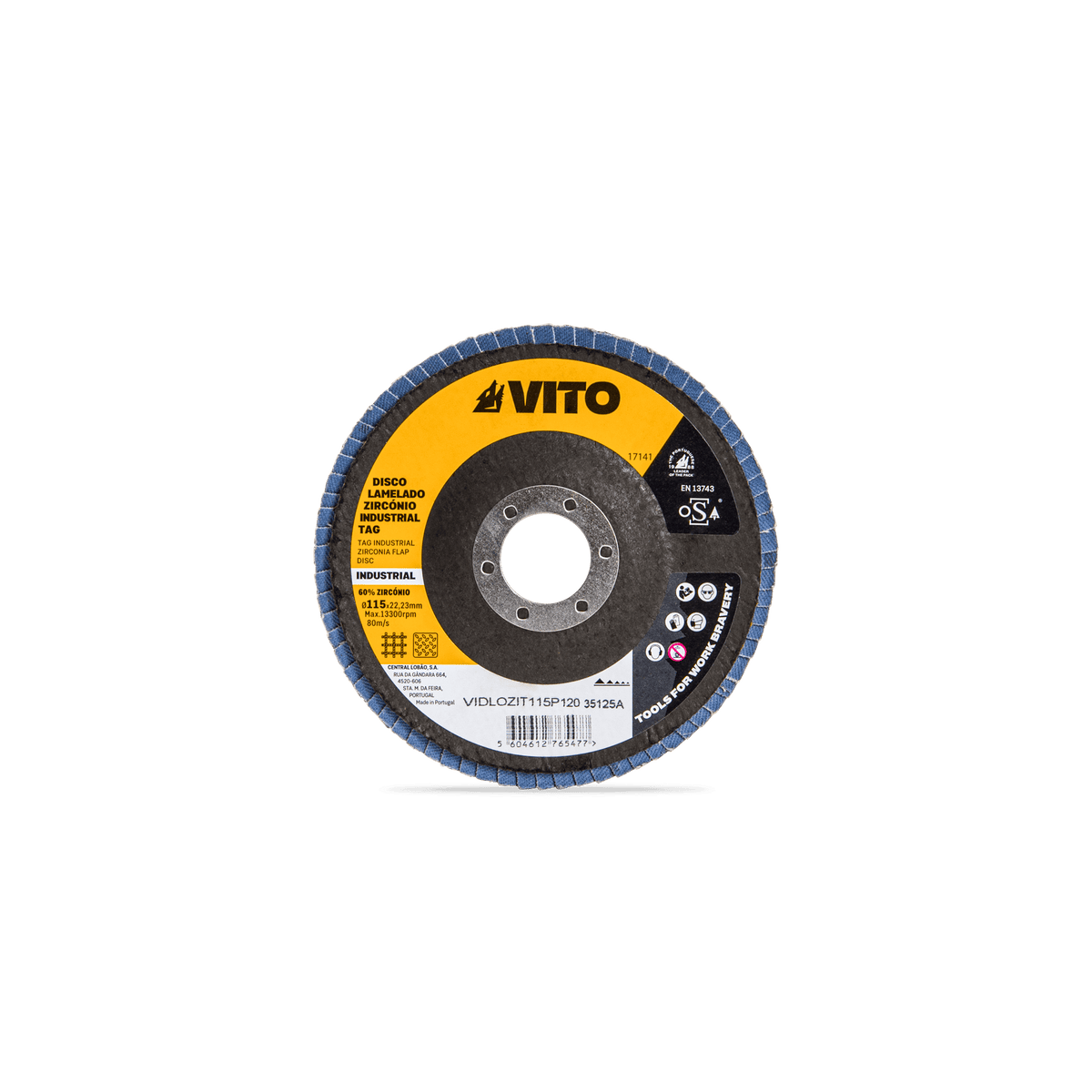 Disco de Láminas de Zirconio Industrial Tag VITO