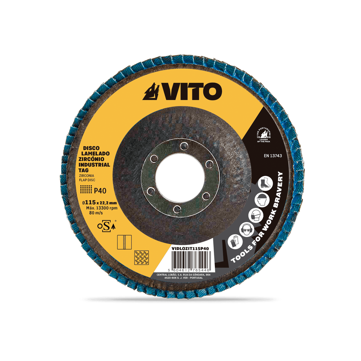 Disco de Láminas de Zirconio Industrial Tag VITO