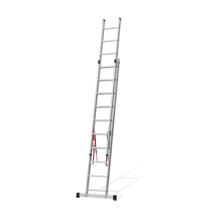 Escalera Doble Extensible con Peldaños Cuadrados 2 x 14 Peld. - 3,87 x 6,57 m VITO VIEDQ4
