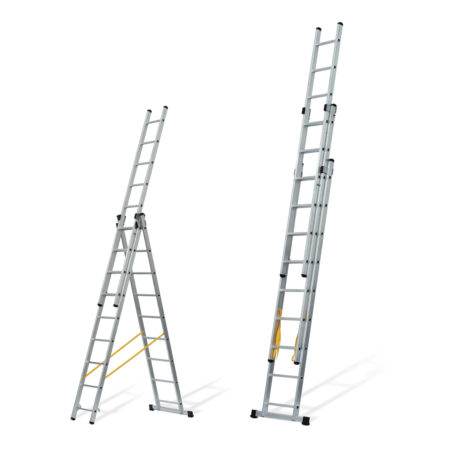 VITO Escalera Triple Extensible Con Peldaños Cuadrados 3X2 M