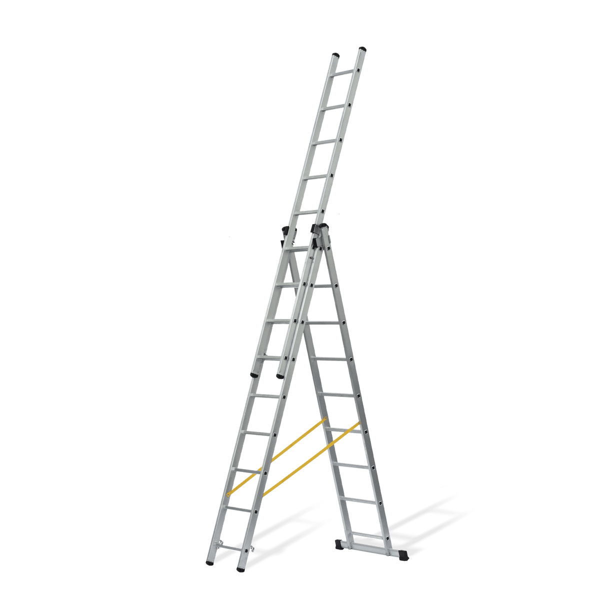 Escalera Triple Extensible con Peldaños Cuadrados 3X4 M VITO VIETQ4