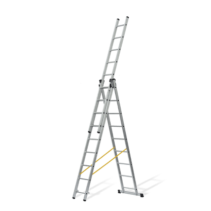 Escalera Triple Extensible con Peldaños Cuadrados 3X4 M VITO VIETQ4
