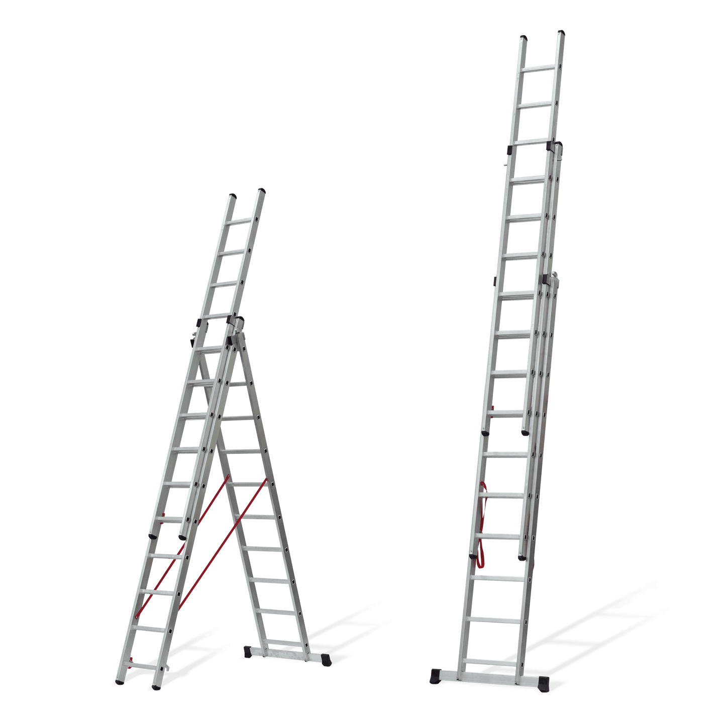 VITO Escalera Triple Extensible Con Peldaños Cuadrados 3X3,5 M