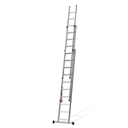 VITO Escalera Triple Extensible Con Peldaños Cuadrados 3X3,5 M