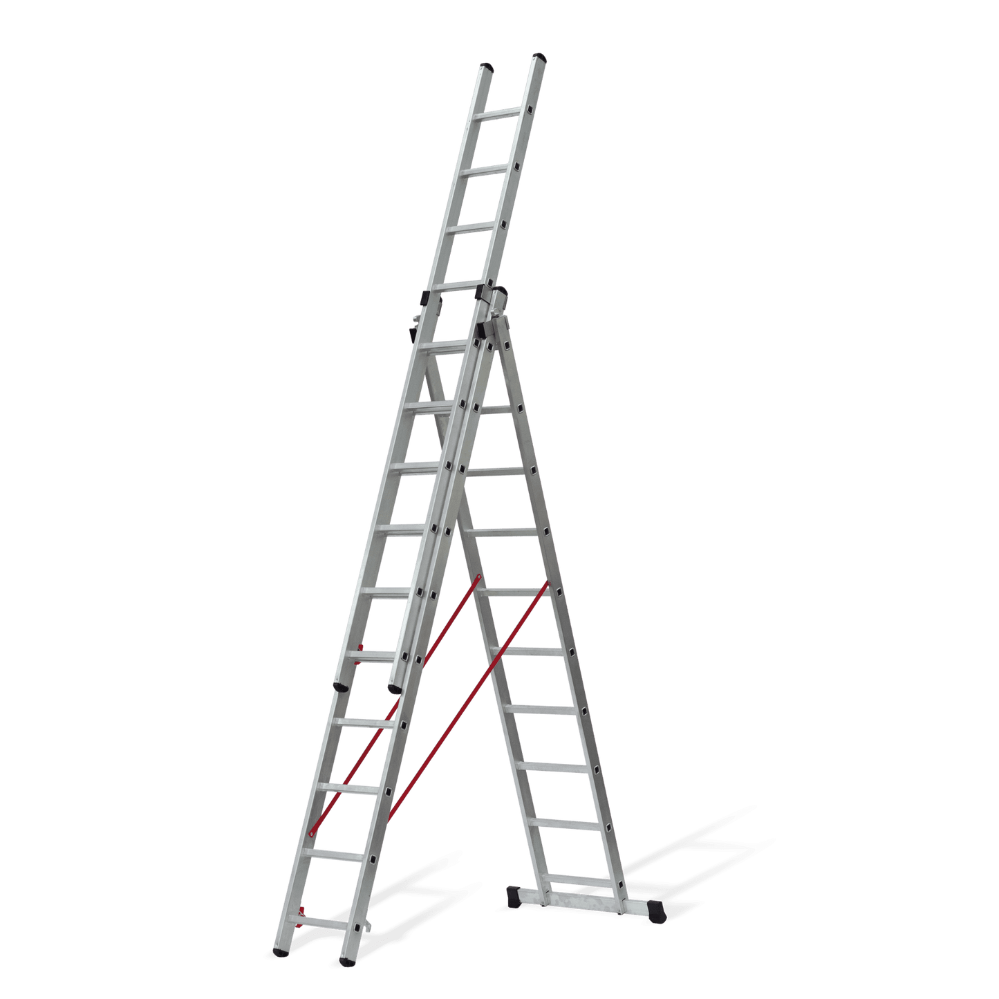 VITO Escalera Triple Extensible Con Peldaños Cuadrados 3X3,5 M