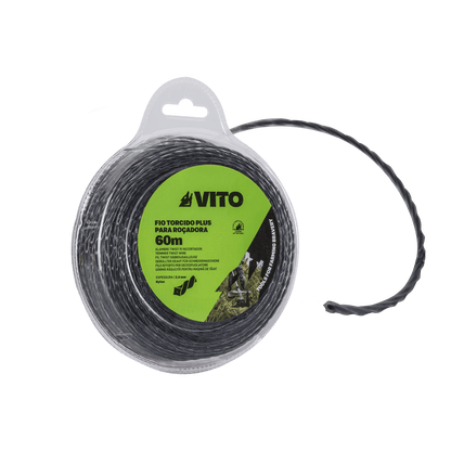 VITO Hilo De Nylon Trenzado Para Desbrozadora 4,0Mm