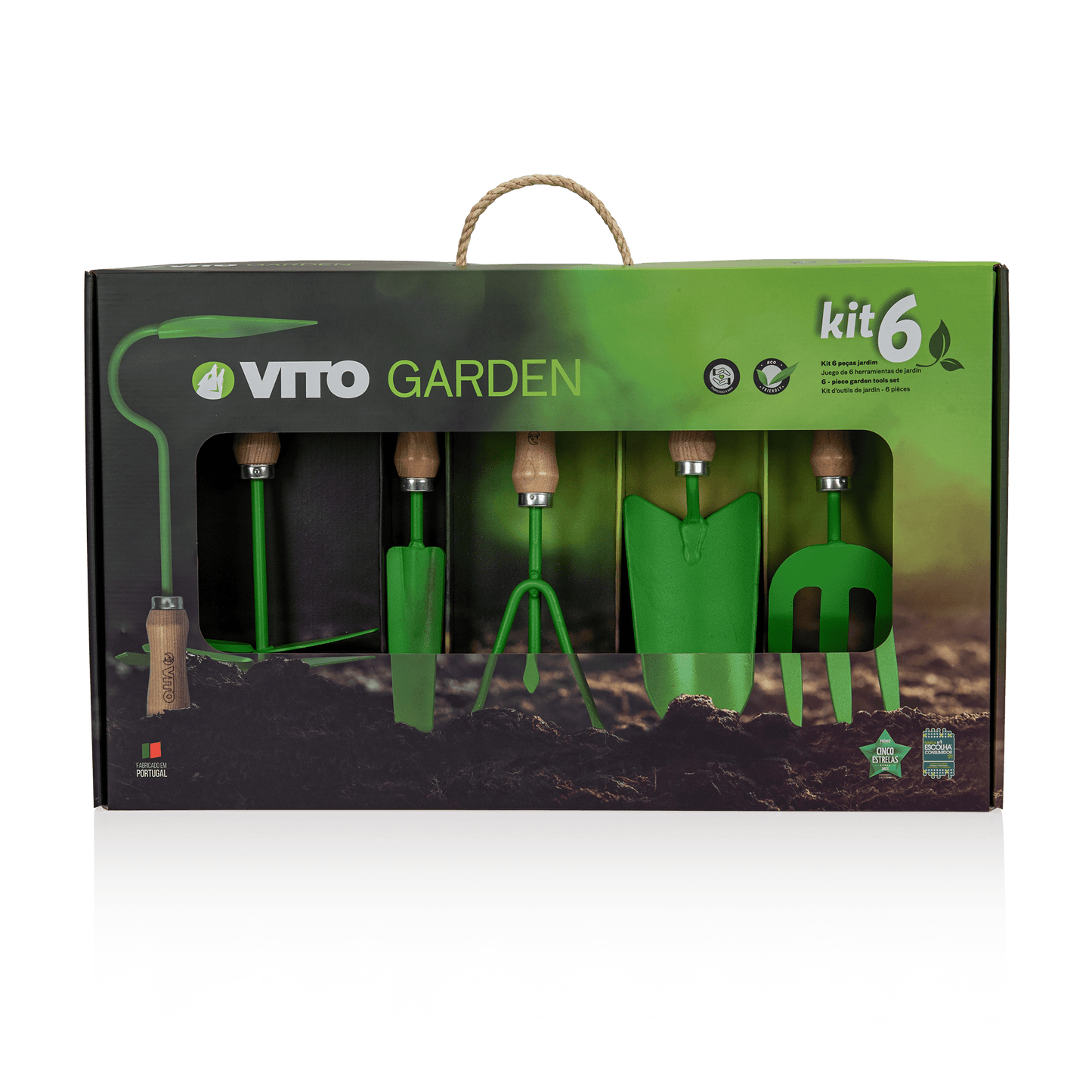 Kit jardin 6 piezas en acero VITO