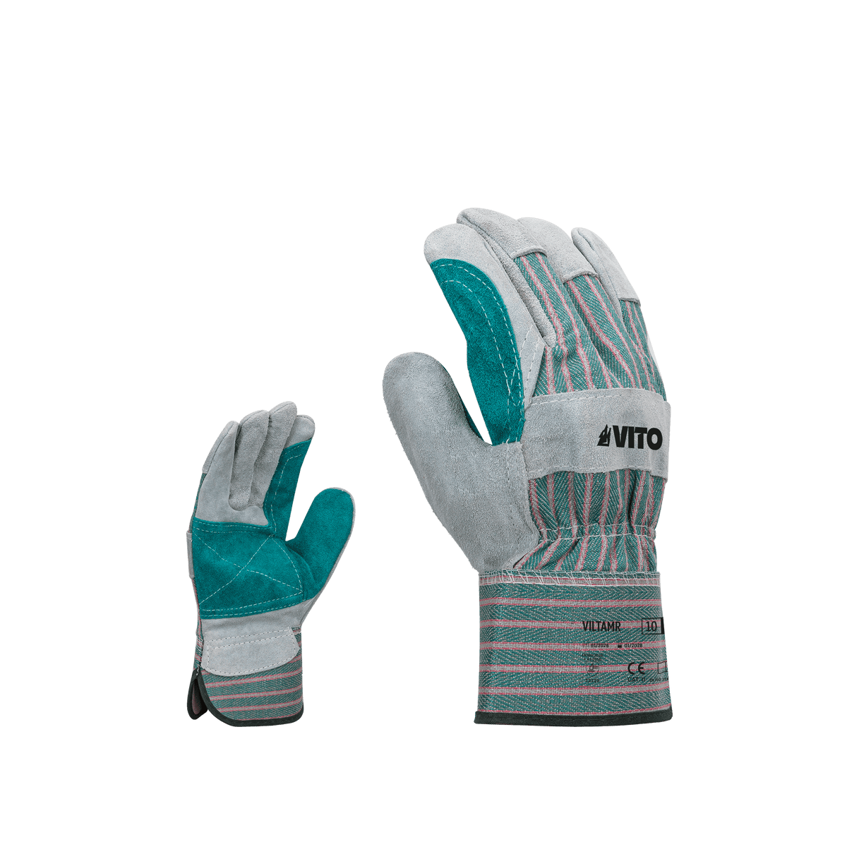 Guante de Piel tipo Americano Reforzado 10" VITO VILTAMR10
