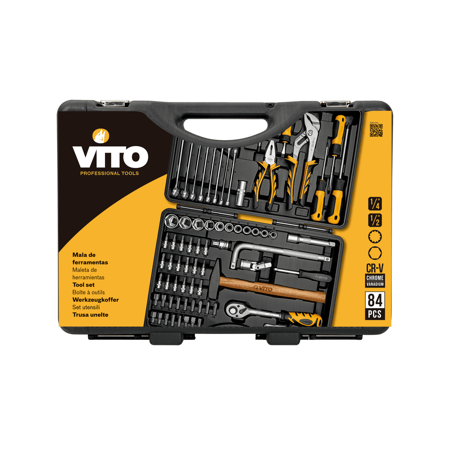 Mallette à outils - 84 pièces VITO