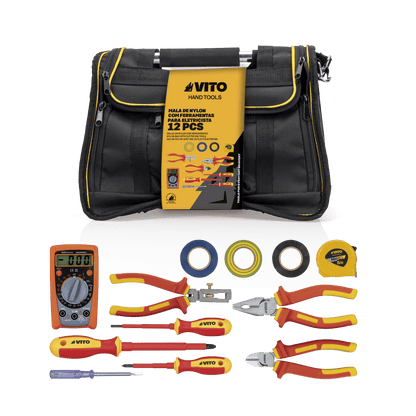 Nylontasche mit Elektrikerwerkzeug – 12 Stück VITO