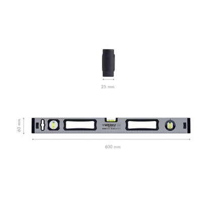 Nivel Rectangular Magnético de Aluminio WK602640–WK602650 Clase I