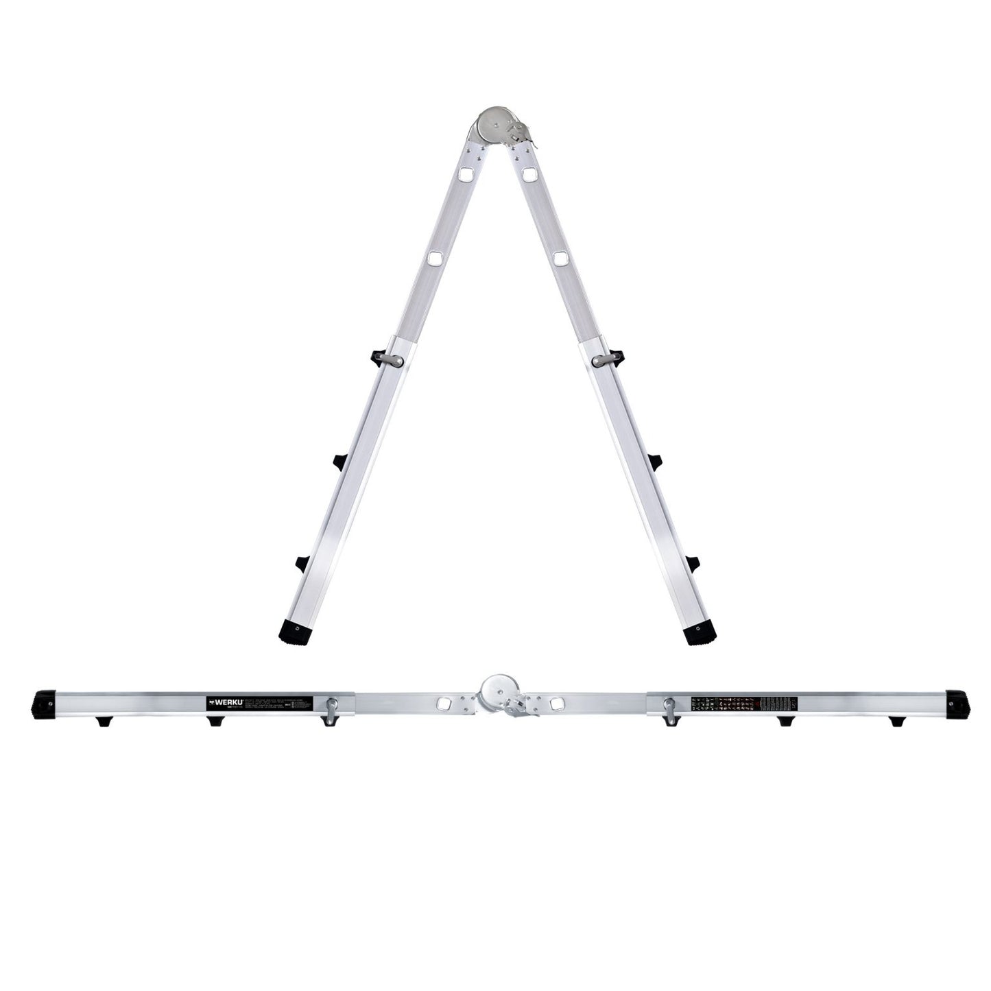 Escalera Telescópica Multiuso de Aluminio WK700110 / WK700120 150 kg