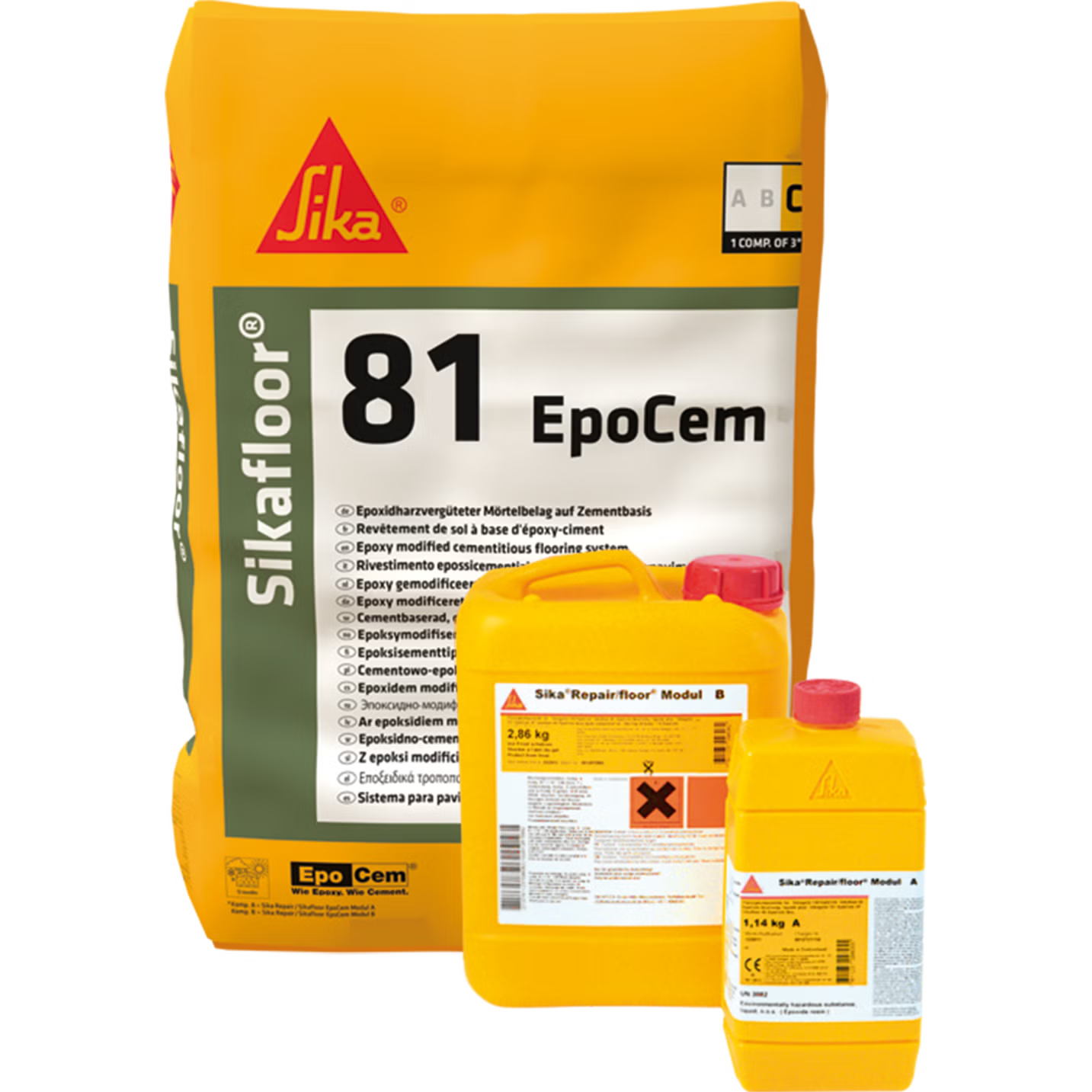 Sika Sikafloor-81 EpoCem mortero epoxi-cemento autonivelante, lote 23 kg