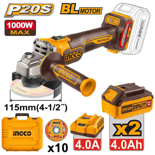 Amoladora 115mm 1000W 20 V INGCO