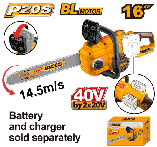 Motosierra 16" 40V *no Incluye Carg/bat INGCO