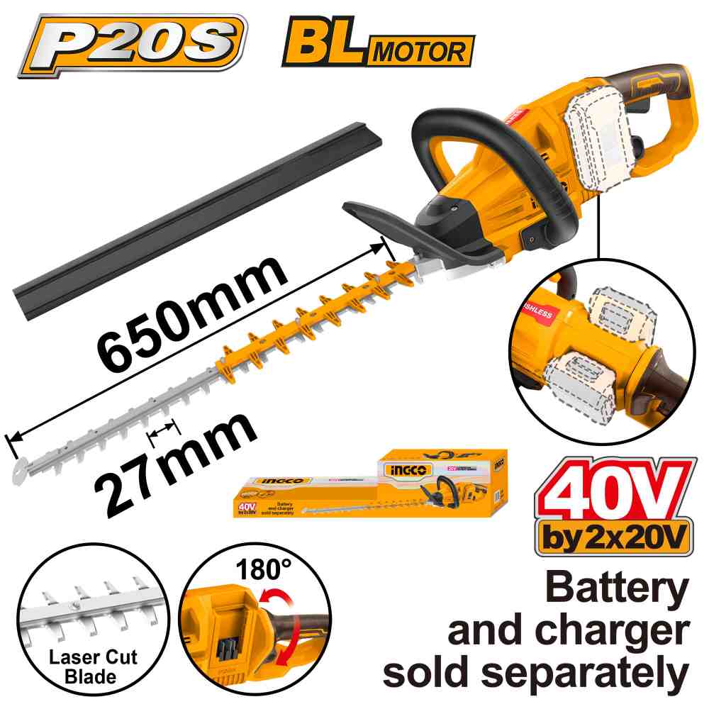 Cortasetos 40V (650 Mm) INGCO