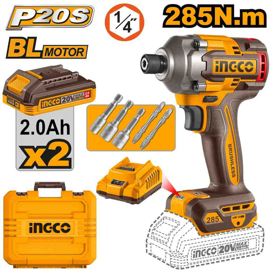 Atornillador de Impacto 20 V 285 Nm INGCO