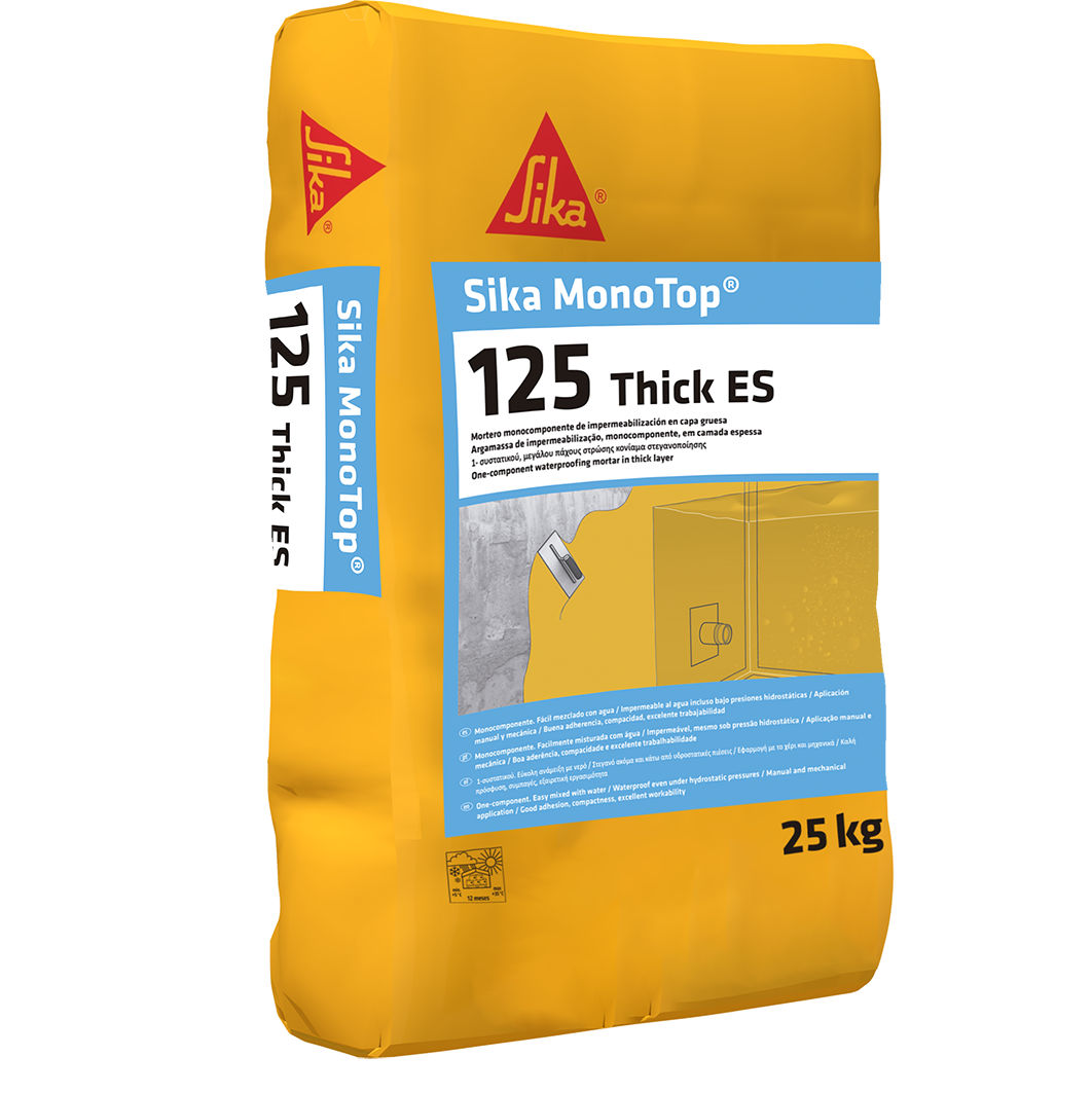 Sika MonoTop-125 Thick ES mortero impermeabilizante en saco de 25 kg