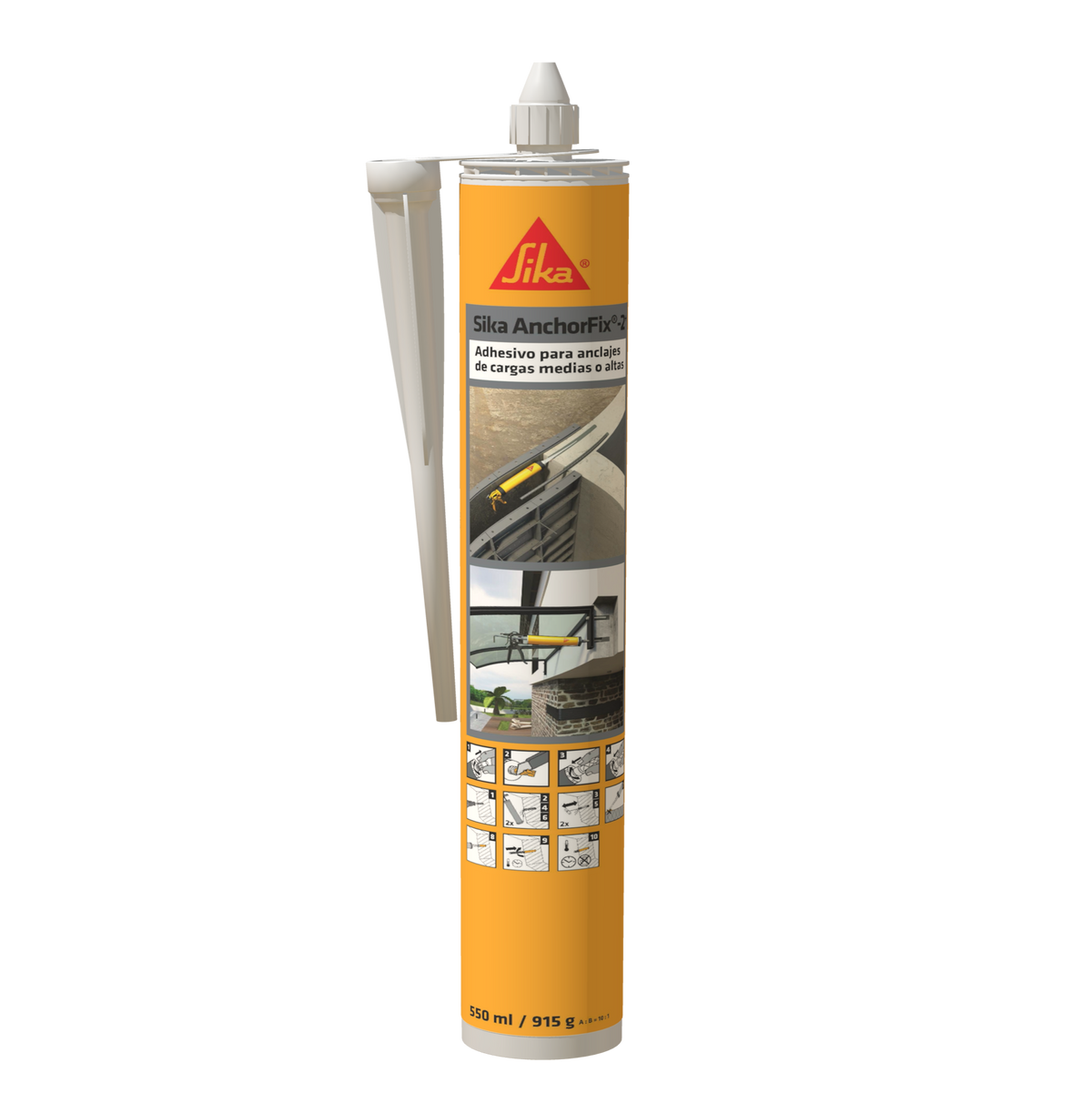 Sika AnchorFix-2+ resina epoxi-acrilato para anclajes químicos en cartucho