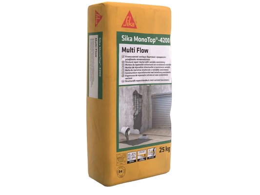 Sika MonoTop-4200 MultiFlow mortero de reparación estructural R4 en saco de 25 kg