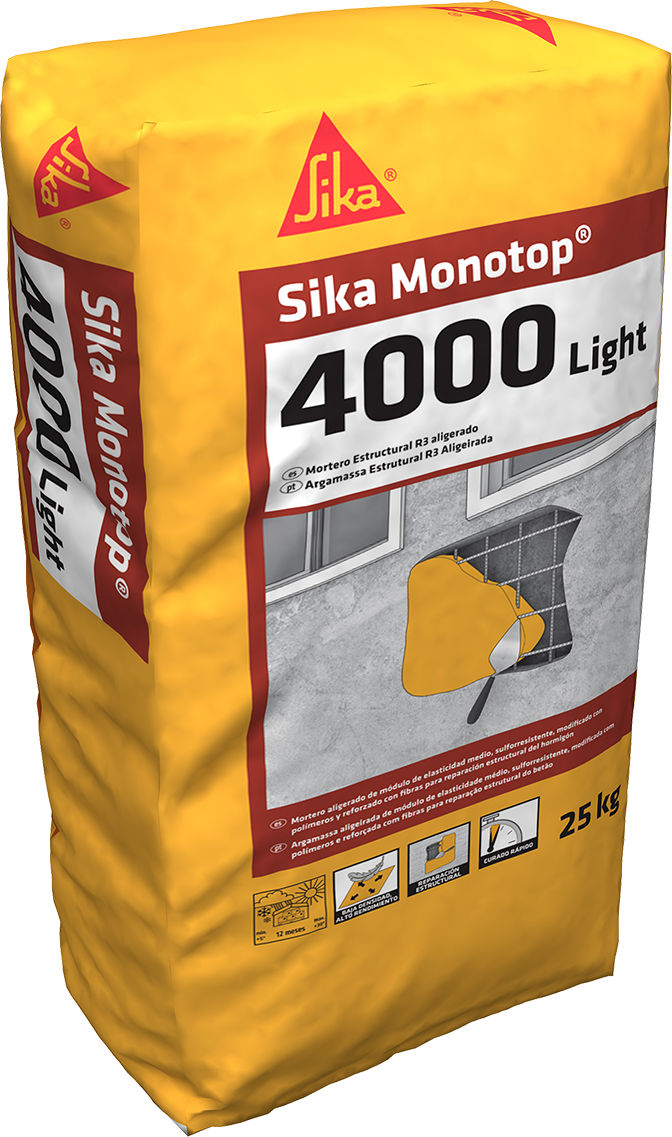 Sika MonoTop-4000 Light mortero de reparación estructural en saco de 25 kg