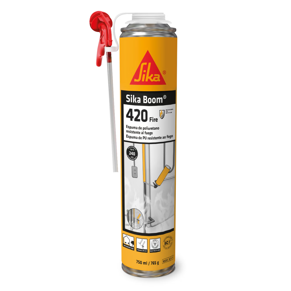 Sika Boom-420 Fire espuma de poliuretano cortafuegos en bote de 750 ml