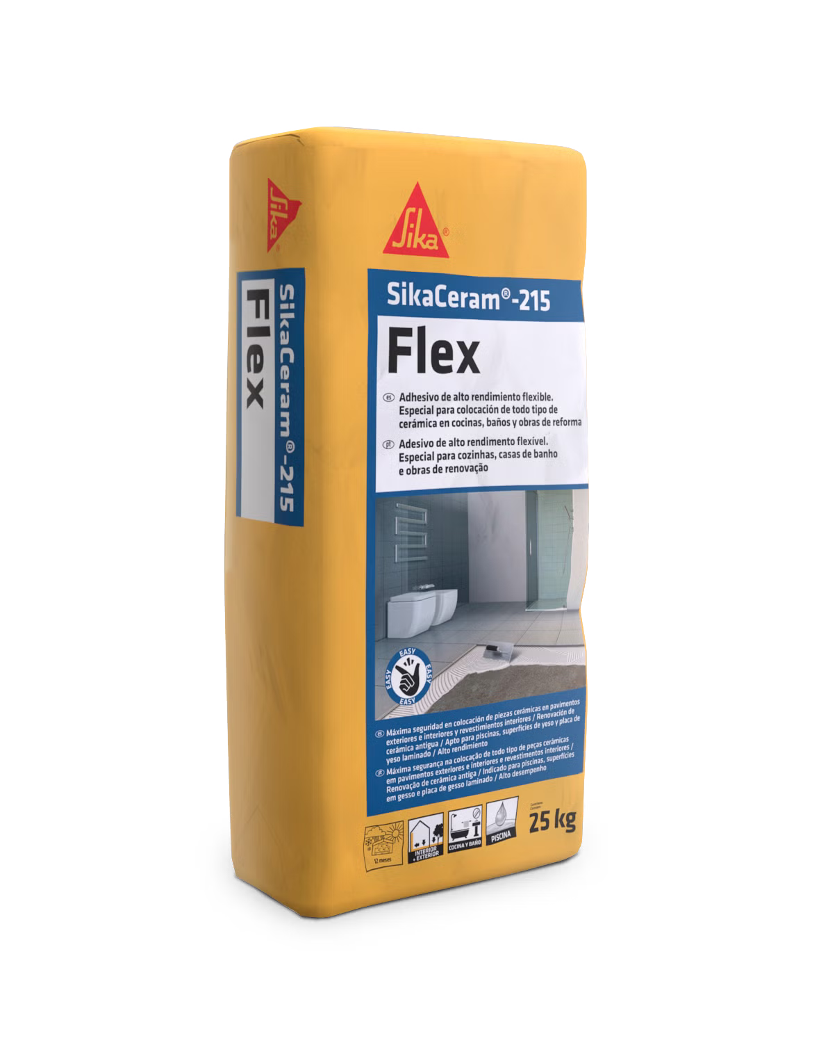 Sika SikaCeram-215 Flex adhesivo cementoso flexible en saco de 25 kg