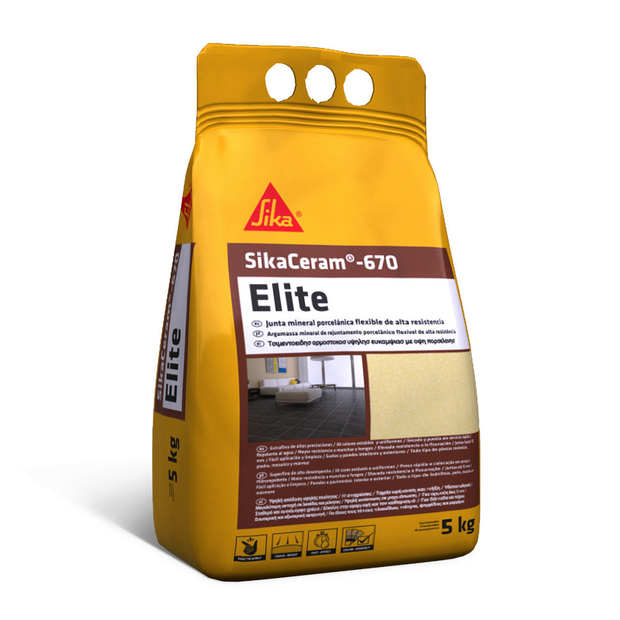 Sika SikaCeram-670 Elite mortero de juntas flexible en bolsa de 5 kg