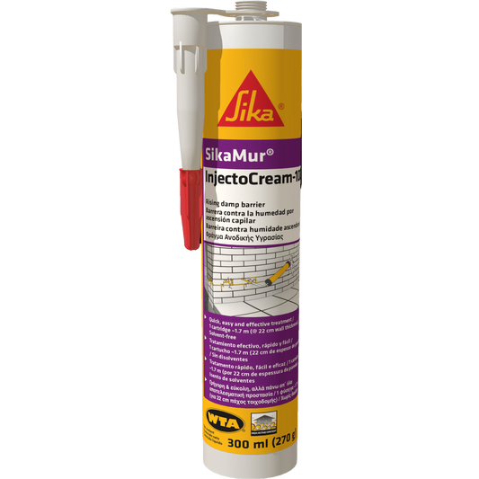 Sika SikaMur InjectoCream-100 crema de silanos contra humedad por capilaridad