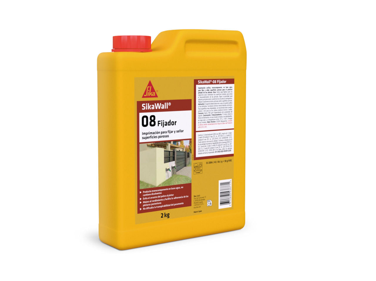 Sika SikaWall-08 Fijador imprimación fijadora al agua en garrafa de 2 kg