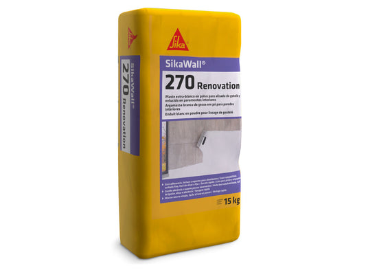 Sika SikaWall-270 Renovación plaste en polvo para renovar paredes en saco de 15 kg