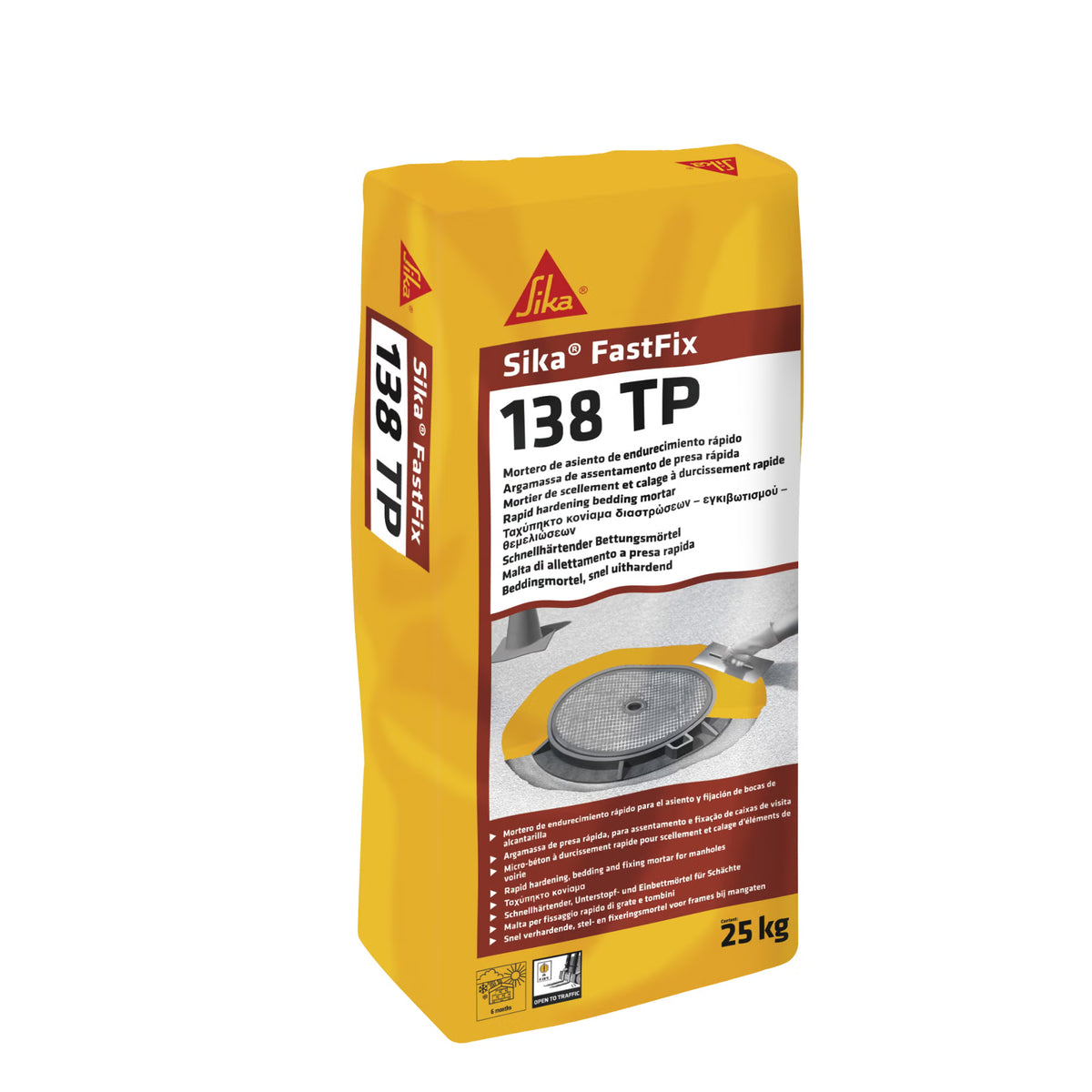Sika FastFix-138 TP mortero rápido color asfalto en saco de 25 kg
