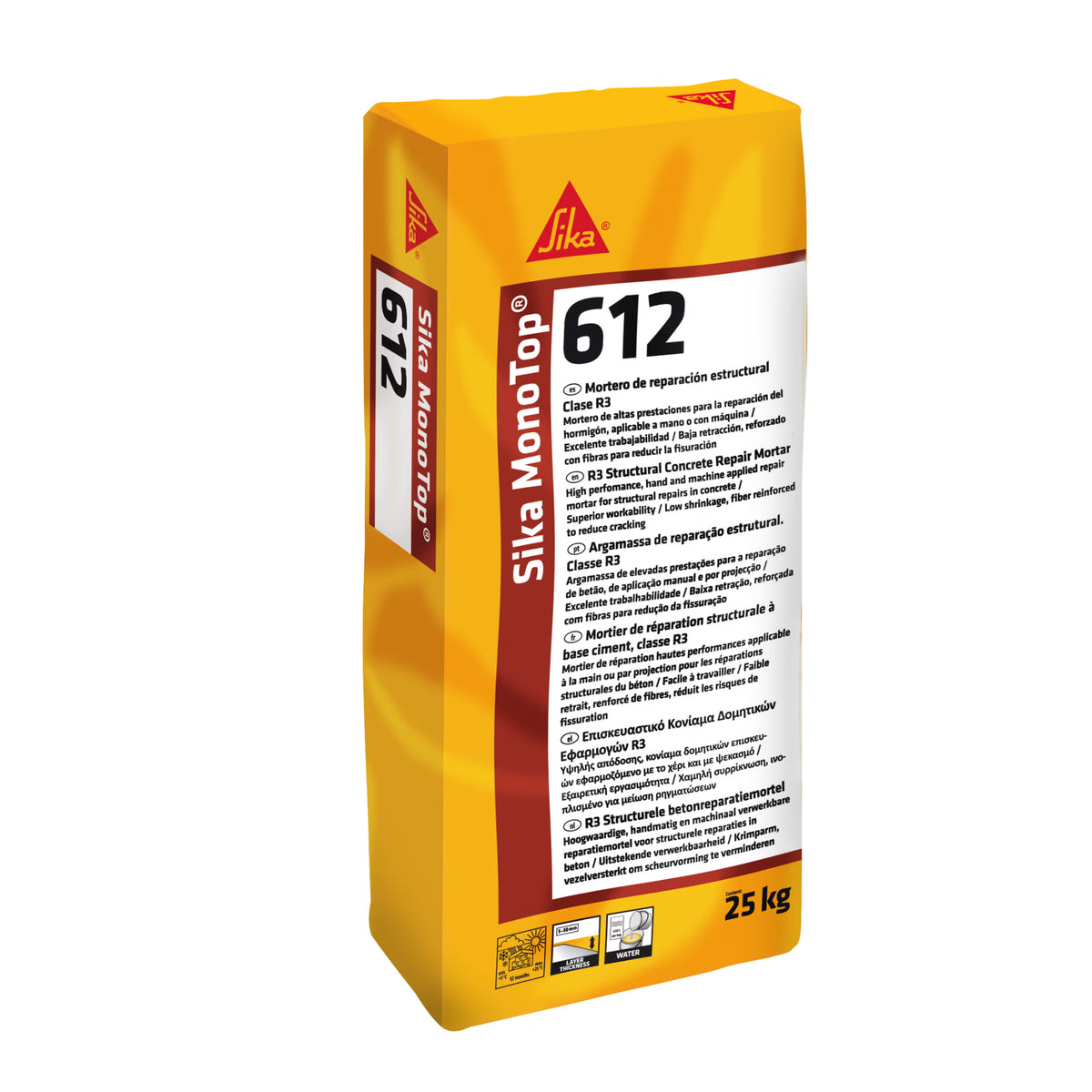 Sika MonoTop-612 mortero de reparación estructural saco 25 kg