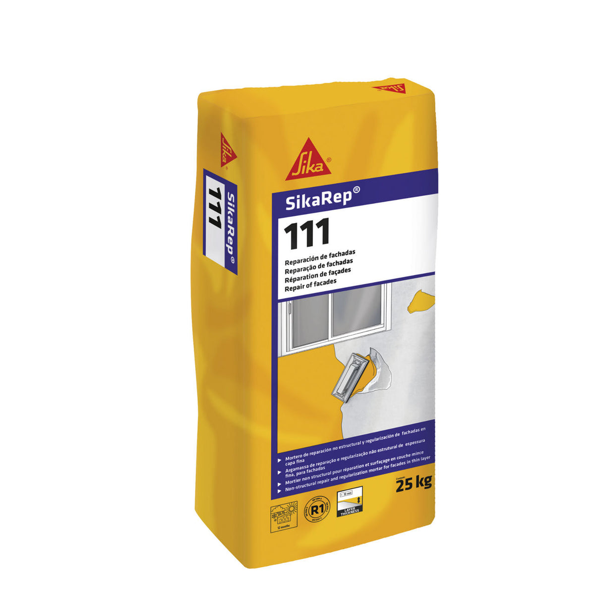 Sika SikaRep-111 mortero de reparación de fachadas en saco de 25 kg