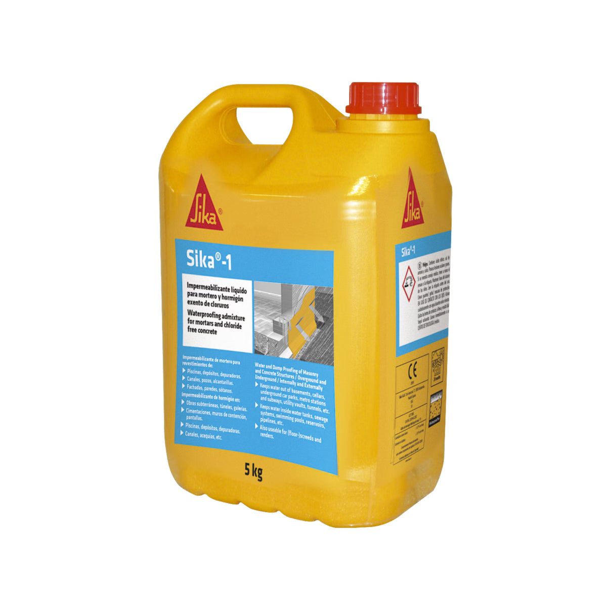 Sika Sika-1 hidrófugo líquido para mortero en garrafa